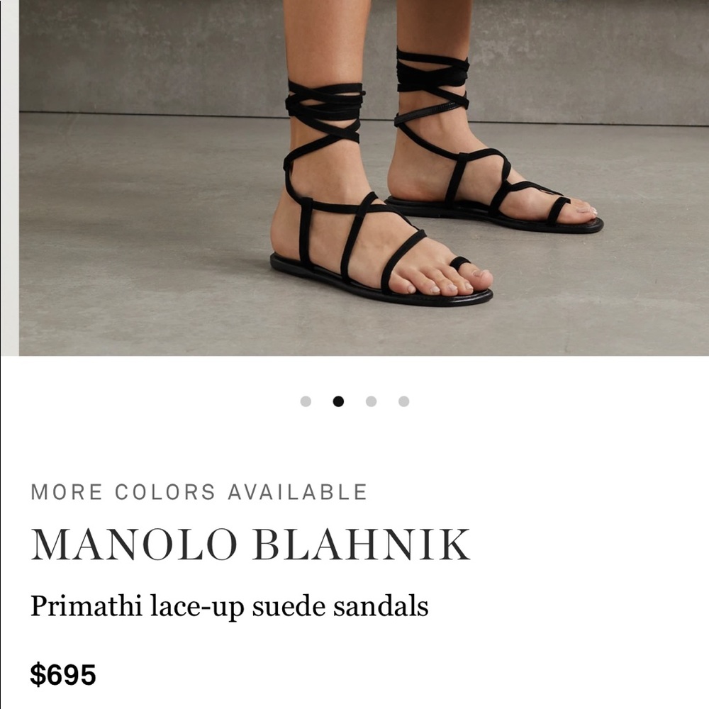 Manolo Blahnik 'Primathi' black sued sandals